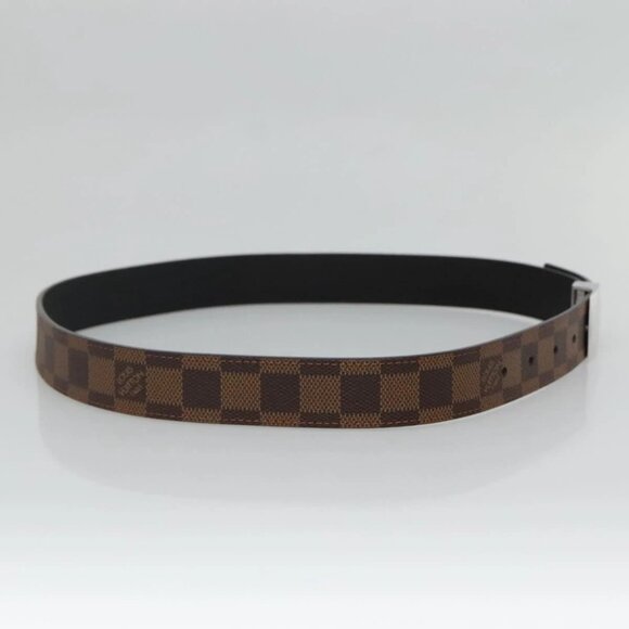 LOUIS VUITTON Damier Ebene Ceinture Carre Belt 36.6"" LV Auth - Picture 5 of 16